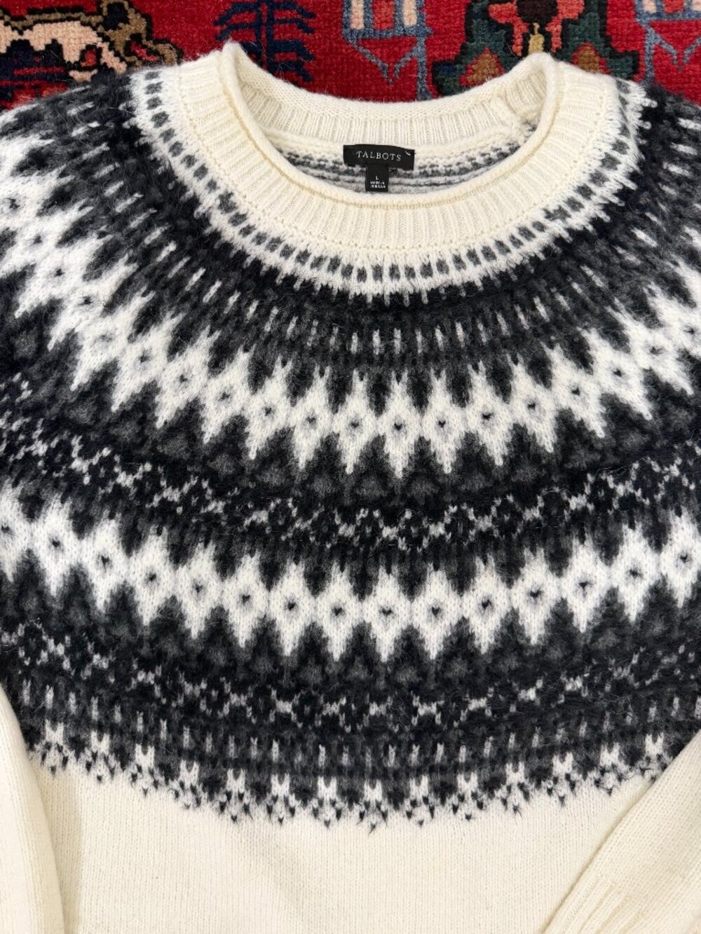 Talbots Fair Isle soft sweater- L